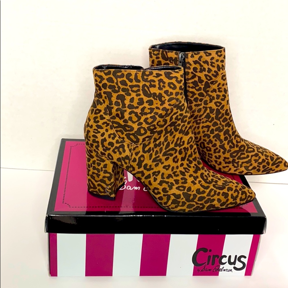 Circus Sam Edelman Hadden Leopard Booties BNIB
